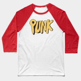 Yellow Punk Text Baseball T-Shirt